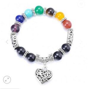 Natural stone charm bracelet